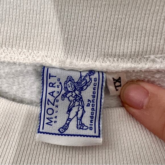 VTG 90s Mozart Salzburg Break Thru Sweatshirt Crewneck Composer Art Music XL - Picture 5 of 10